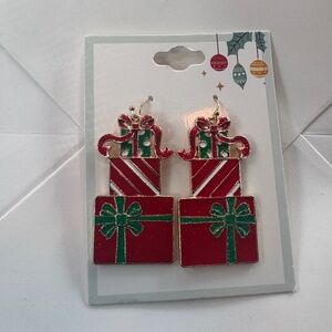 Hanging Christmas gift earrings